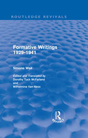 Formative Writings (Routledge Revivals) book cover