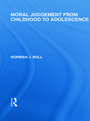Moral Judgement from Childhood to Adolescence (International Library of the Philosophy of Education Volume 5) book cover
