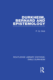Durkheim, Bernard and Epistemology book cover