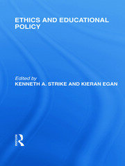 Ethics and Educational Policy (International Library of the Philosophy of Education Volume 21) book cover