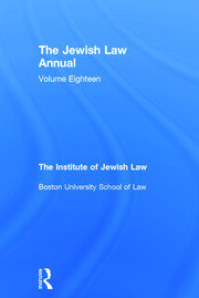 The Jewish Law Annual Volume 18 book cover