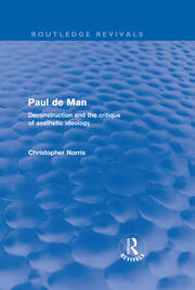 Paul de Man (Routledge Revivals): Deconstruction and the Critique of Aesthetic Ideology book cover