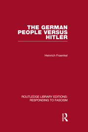 The German People versus Hitler (RLE Responding to Fascism) book cover