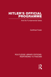 Hitler's Official Programme  RLE Responding to Fascism book cover