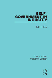 Self-Government in Industry book cover