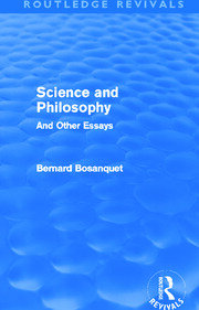 Science and Philosophy (Routledge Revivals): And Other Essays book cover