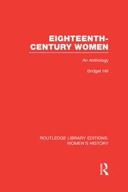 Eighteenth-century Women: An Anthology book cover