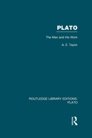 Plato: The Man and His Work (RLE: Plato) book cover