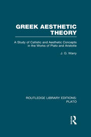 Greek Aesthetic Theory (RLE: Plato) book cover