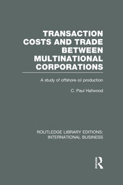 Transaction Costs & Trade Between Multinational Corporations (RLE International Business) book cover