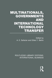 Multinationals, Governments and International Technology Transfer (RLE International Business) book cover