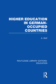 Higher Education in German Occupied Countries (RLE Edu A) book cover