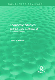 Economic Studies (Routledge Revivals): Contributions to the Critique of Economic Theory book cover