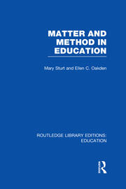 Matter and Method in Education book cover