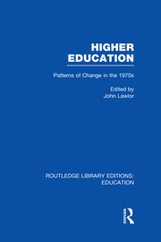 Higher Education: Patterns of Change in the 1970s book cover