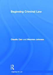 Beginning Criminal Law book cover
