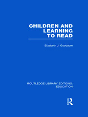 Children and Learning to Read (RLE Edu I) book cover