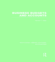 Business Budgets and Accounts (RLE Accounting) book cover