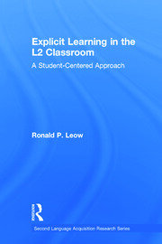 Explicit Learning in the L2 Classroom: A Student-Centered Approach book cover