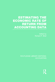Estimating the Economic Rate of Return From Accounting Data (RLE Accounting) book cover