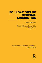 Foundations of General Linguistics book cover