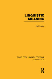 Linguistic Meaning book cover