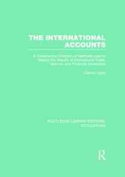 The International Accounts (RLE Accounting): A Constructive Criticism of Methods Used in Stating the Results of International Trade, Service, and Financial Operations book cover