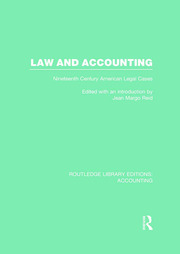 Law and Accounting (RLE Accounting): Nineteenth Century American Legal Cases book cover