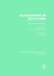 Accounting in Scotland (RLE Accounting): A Historical Bibliography book cover