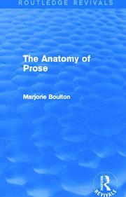 The Anatomy of Prose (Routledge Revivals) book cover