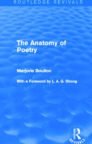The Anatomy of Poetry (Routledge Revivals) book cover