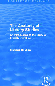 The Anatomy of Literary Studies (Routledge Revivals) book cover