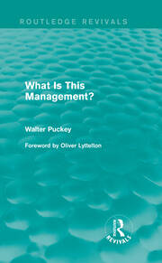 What Is This Management? (Routledge Revivals) book cover