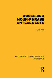 Accessing Noun-Phrase Antecedents book cover