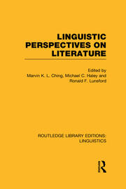 Linguistic Perspectives on Literature book cover