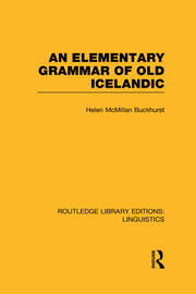 An Elementary Grammar of Old Icelandic book cover
