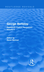 George Berkeley (Routledge Revivals): Eighteenth-Century Responses: Volume II book cover
