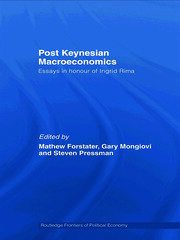 Post-Keynesian Macroeconomics: Essays in Honour of Ingrid Rima book cover