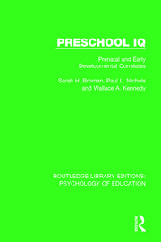 Preschool IQ: Prenatal and Early Developmental Correlates book cover