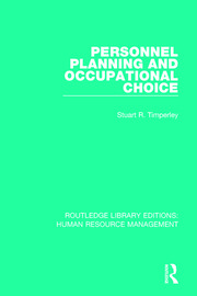Personnel Planning and Occupational Choice book cover