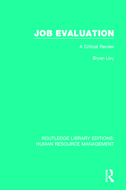 Job Evaluation: A Critical Review book cover