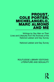 Proust, Cole Porter, Michelangelo, Marc Almond and Me: Writings by Gay Men on Their Lives and Lifestyles from the Archives of the National Lesbian and Gay Survey book cover