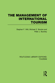 The Management of International Tourism (RLE Tourism) book cover