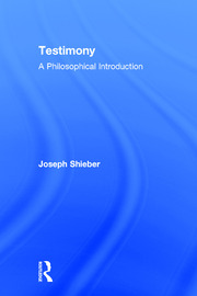 Testimony: A Philosophical Introduction book cover