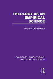 Theology as an Empirical Science book cover