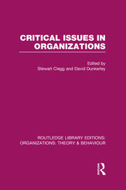 Critical Issues in Organizations (RLE: Organizations) book cover