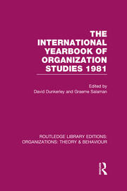 The International Yearbook of Organization Studies 1981 (RLE: Organizations) book cover