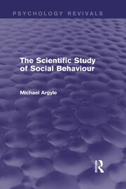 The Scientific Study of Social Behaviour book cover