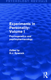 Experiments in Personality: Volume 1: Psychogenetics and Psychopharmacology book cover