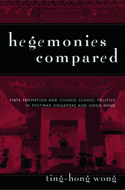 Hegemonies Compared: State Formation and Chinese School Politics in Postwar Singapore and Hong Kong book cover
